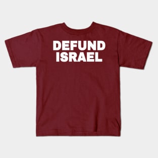 DEFUND ISRAEL - White - Vertical - Back Kids T-Shirt